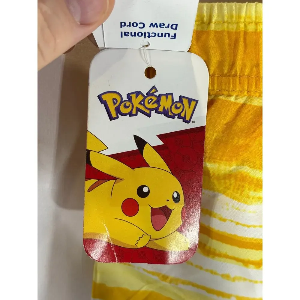 Pokemon Boy's Swim Trunks, Yellow/Navy, Size S, NWT